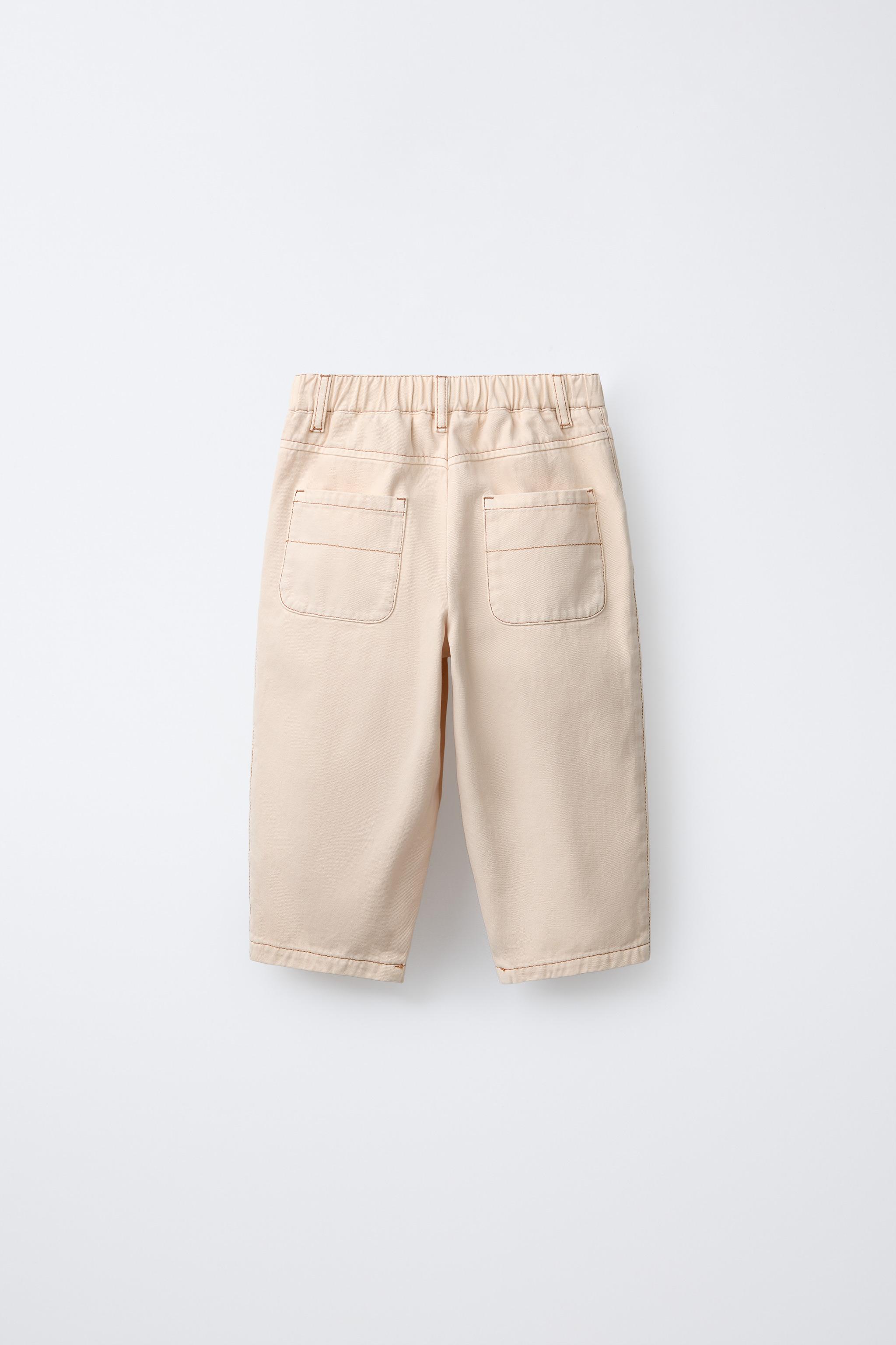 SOFT TOUCH BAGGY PANTS WITH TOPSTITCHING